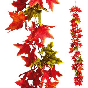 Guirlande d'érable rouge - vert 180 cm