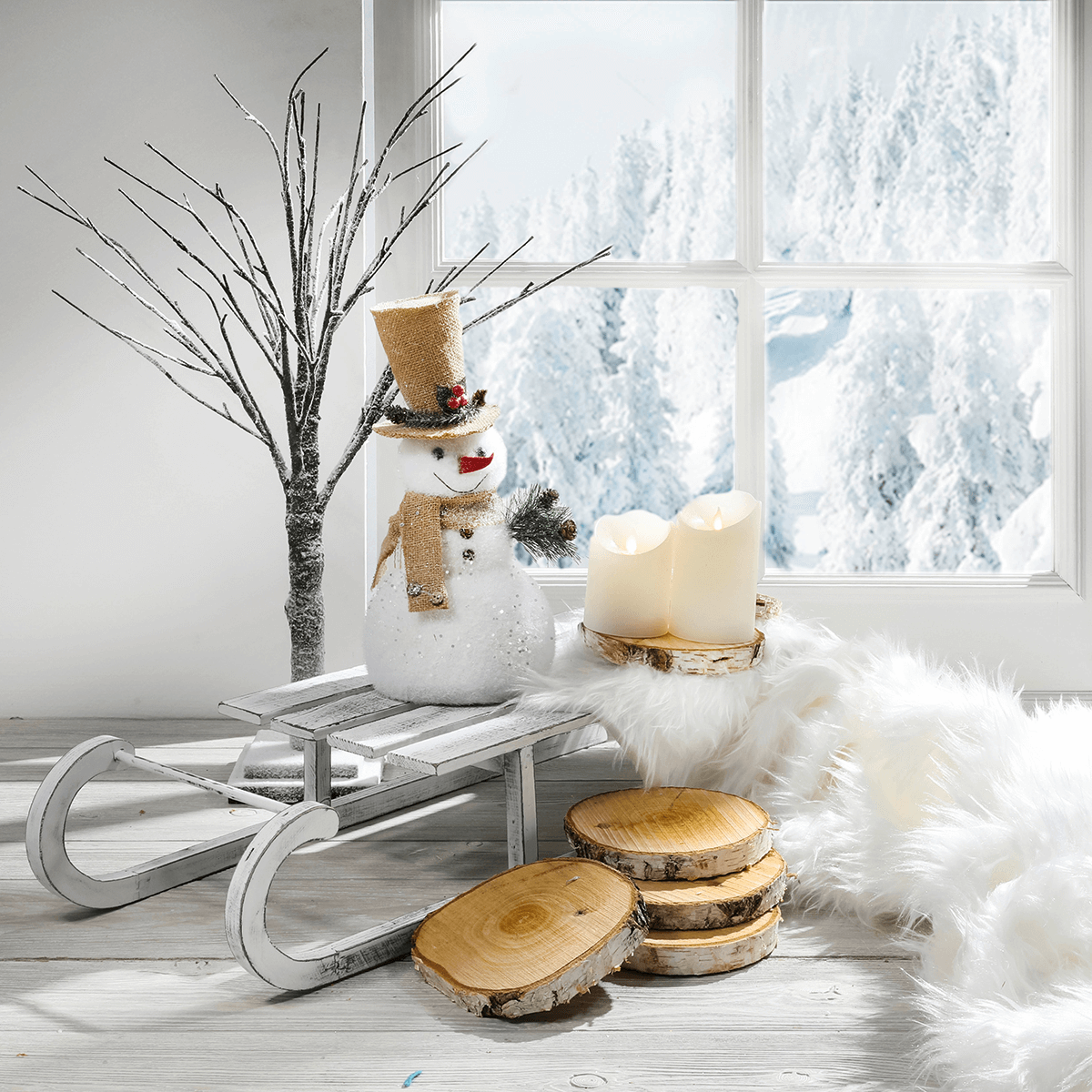 Decorative tree snowy 125 cm - 4