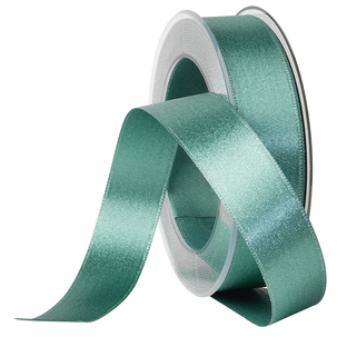 Satin ribbon Glitter, 25 mm, 20 m, mint green