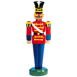 Figura de soldado 185 cm, rojo-azul, totalmente de plástico