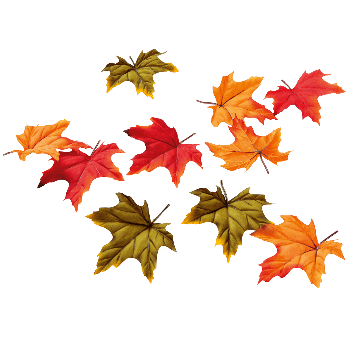 Feuilles d’érable artificielles rouges/vertes, 30 pces - 0