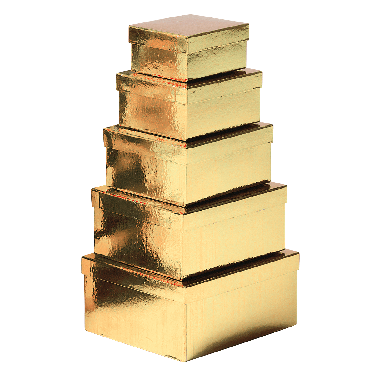 Geschenkkartonage Metallic, gold, 5tlg. - 0