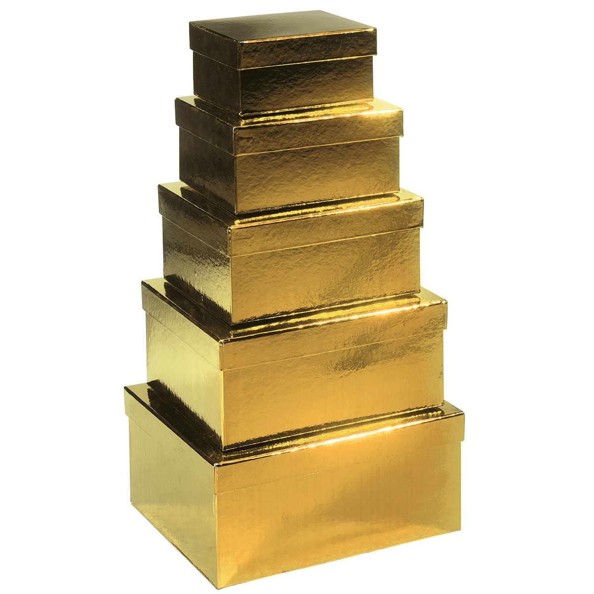 Geschenkkartonage Metallic, gold, 5tlg. - 1