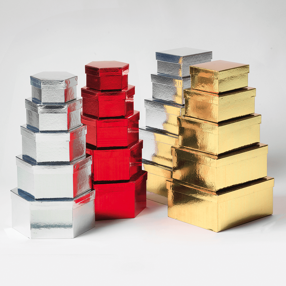 Geschenkkartonage Metallic, gold, 5tlg. - 4