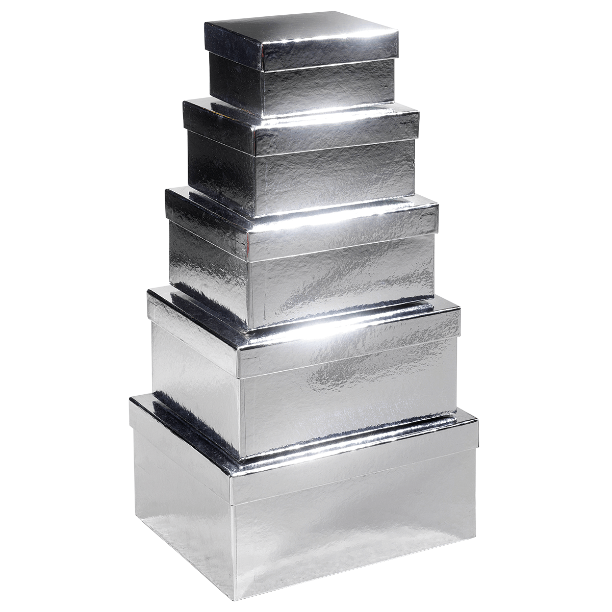 Gift box set Metallic, silver, 5 parts - 0