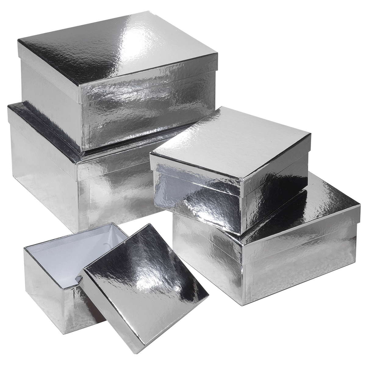 Gift box set Metallic, silver, 5 parts - 1