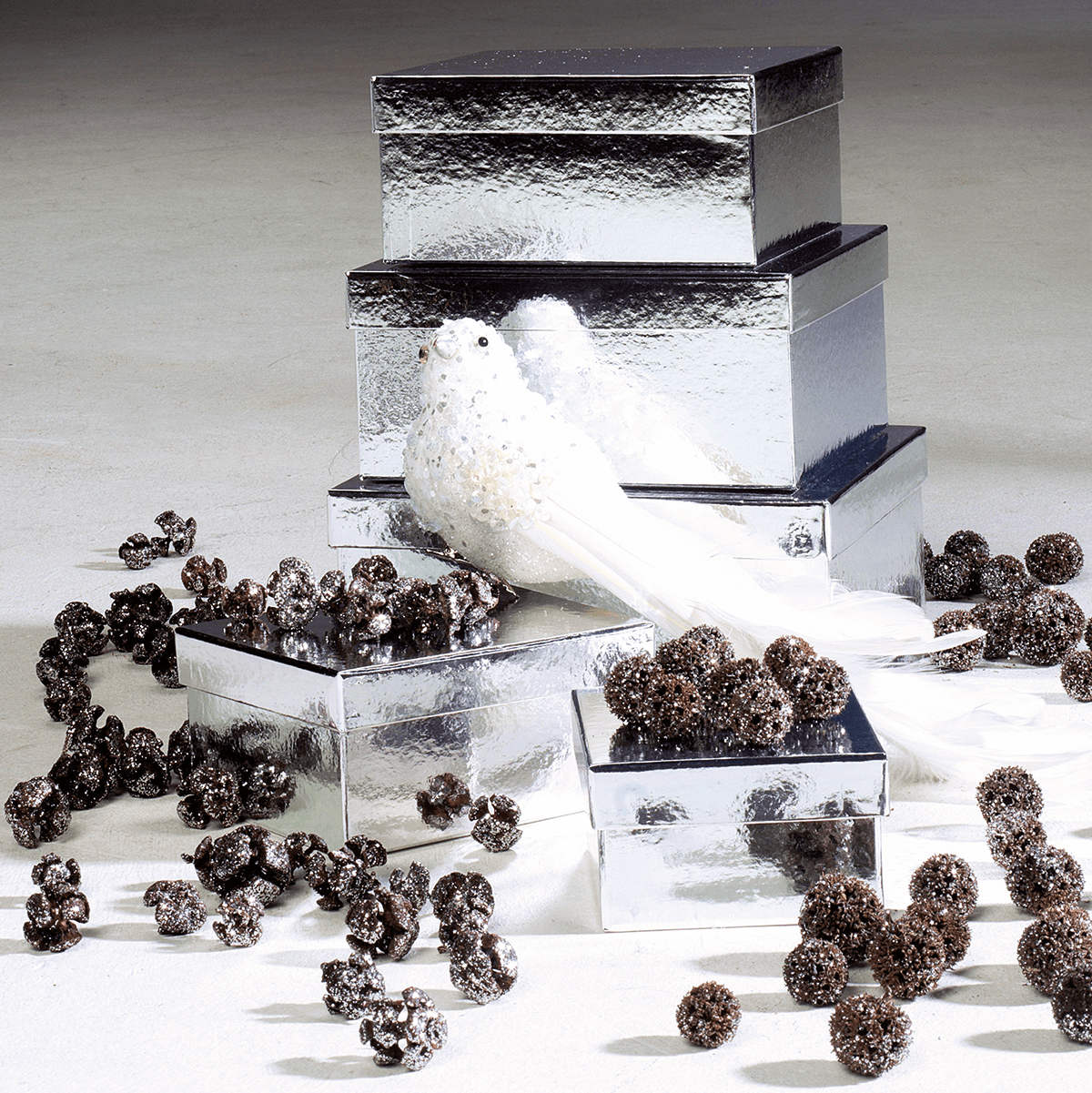 Gift box set Metallic, silver, 5 parts - 3
