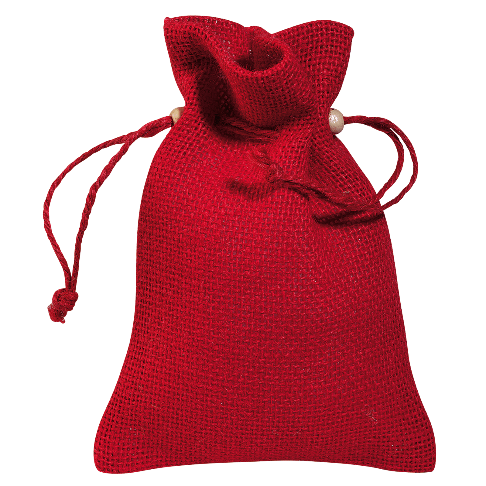 Bolsita de yute, 18 cm, rojo - 0 Bolsita de yute, 18 cm, rojo - 0