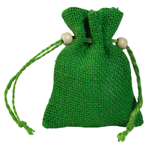 Jute sachets, 10 cm, green