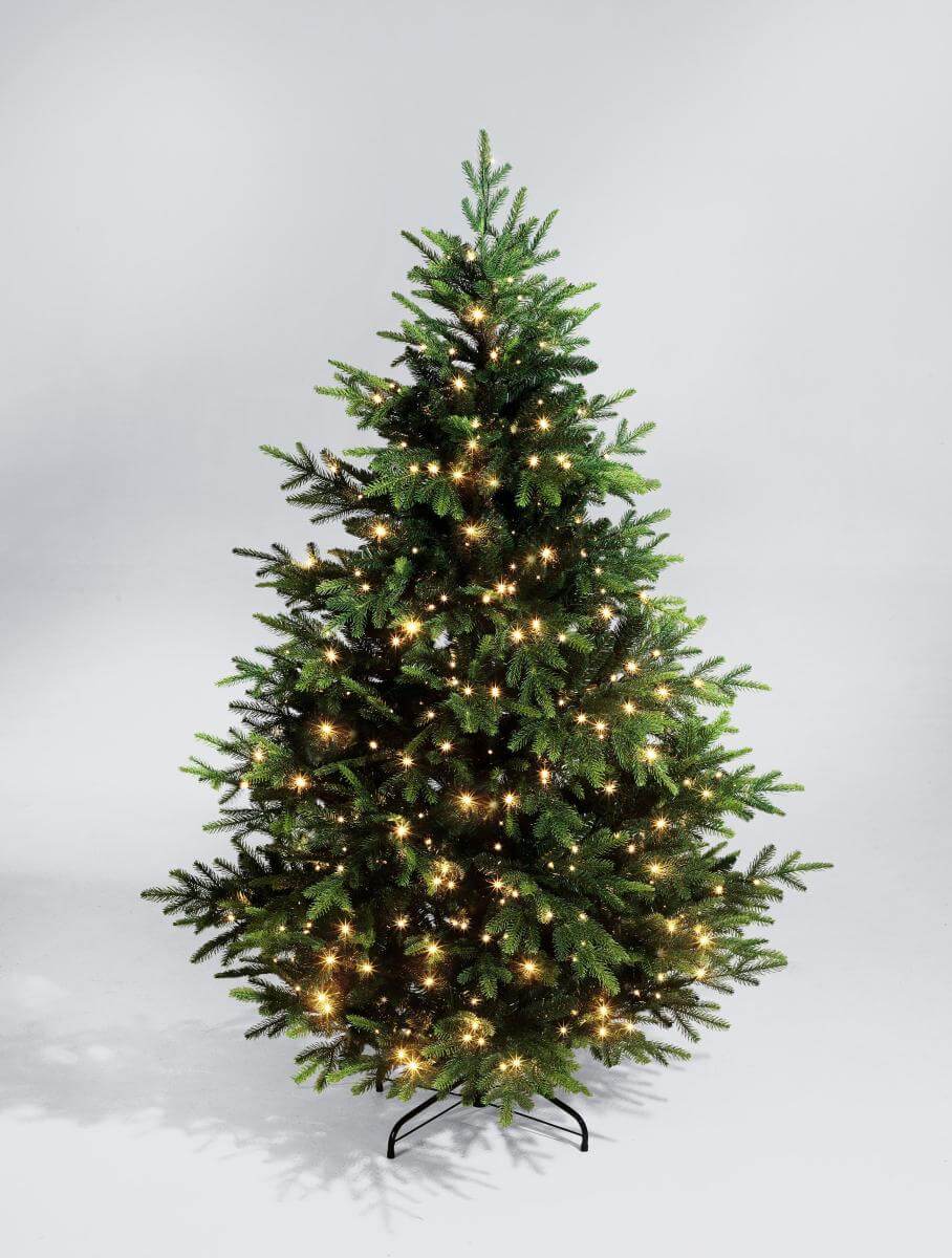 Künstlicher Spritzguss-Weihnachtsbaum Rottanne mit LED 180 cm - 8