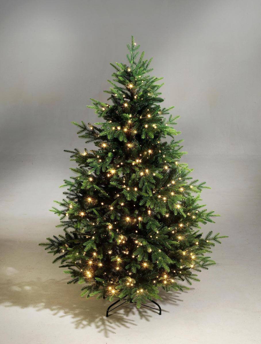 Künstlicher Spritzguss-Weihnachtsbaum Rottanne mit LED 180 cm - 2