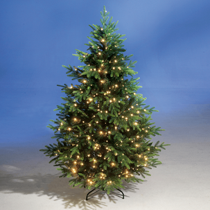 Künstlicher Spritzguss-Weihnachtsbaum Rottanne mit LED 180 cm