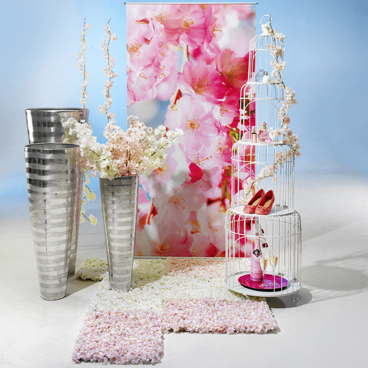 Künstliches Kirschblüten-Paneel rosa - 6 Künstliches Kirschblüten-Paneel rosa - 6