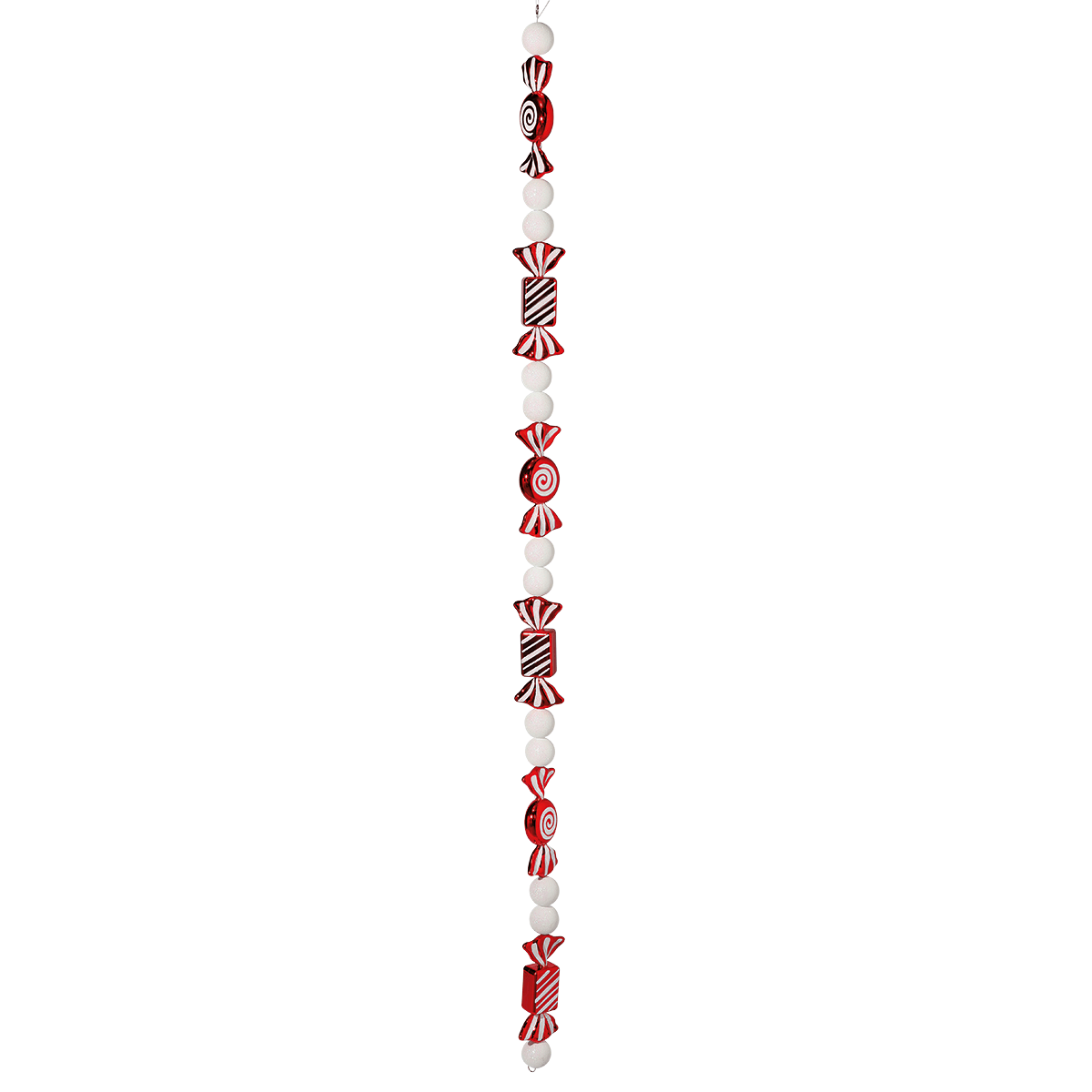 Deko-Kette Candys 183 cm rot-weiß - 2 Deko-Kette Candys 183 cm rot-weiß - 2