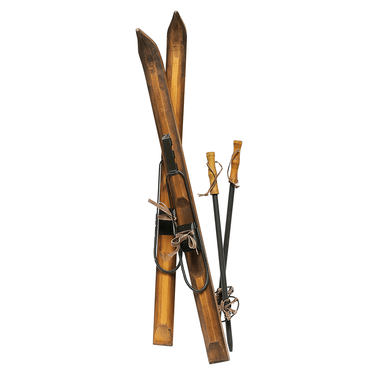 Skis déco en bois, long. 90 cm - 0