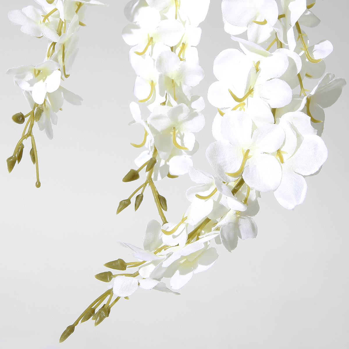 Branche artificielle hortensias blancs, 170 cm - 2