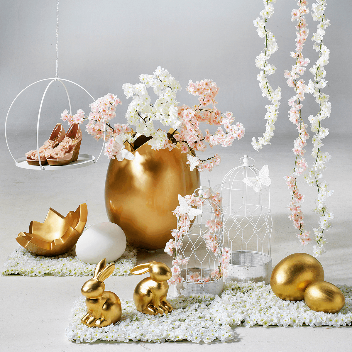 Rama de flores de cerezo decorativas rosa, 180 cm - 3