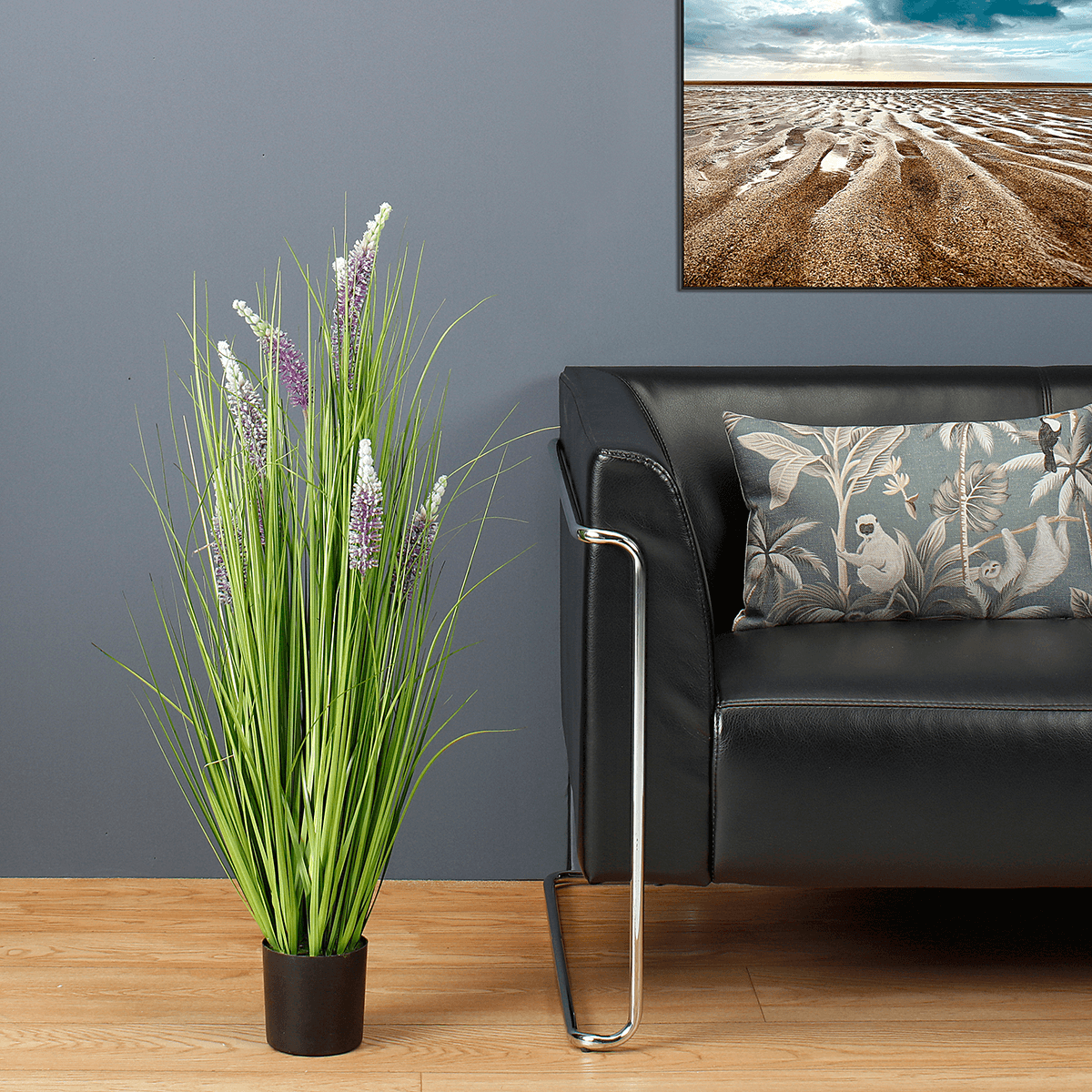 Decorative grass with lavender, height 100 cm - 2