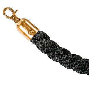 Kordel für Absperrpfosten, 150 cm lang, messing/schwarz