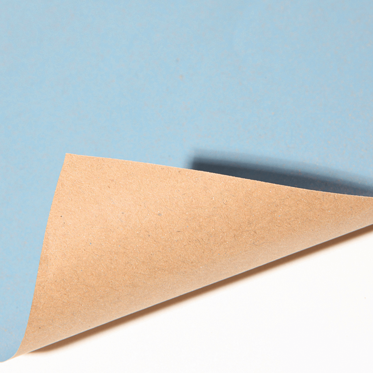 Recyceltes, blaues Uni-Kraftpapier – 50 m Geschenkpapier-Rolle - 0