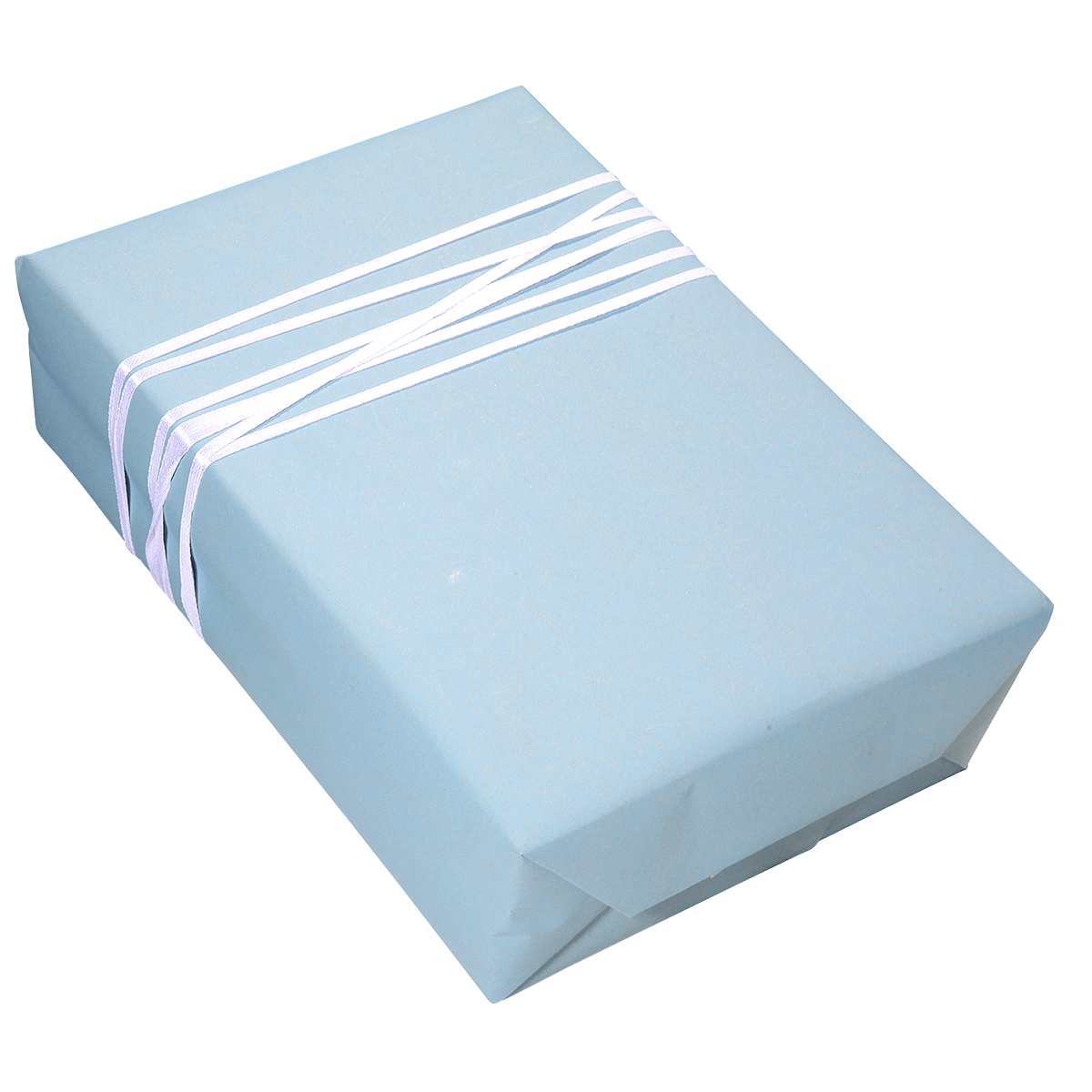 Recyceltes, blaues Uni-Kraftpapier – 50 m Geschenkpapier-Rolle - 2