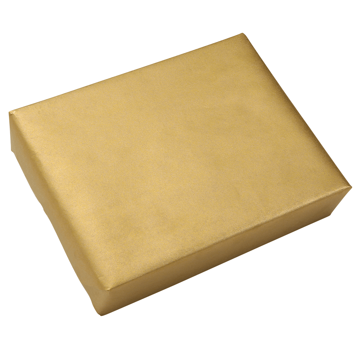 Recycled Plain Kraft Paper in Gold - 50 m Gift Wrapping Paper Roll - 1