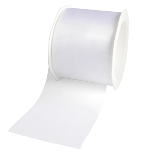 Ruban en crêpe de Chine blanc larg. 70 mm