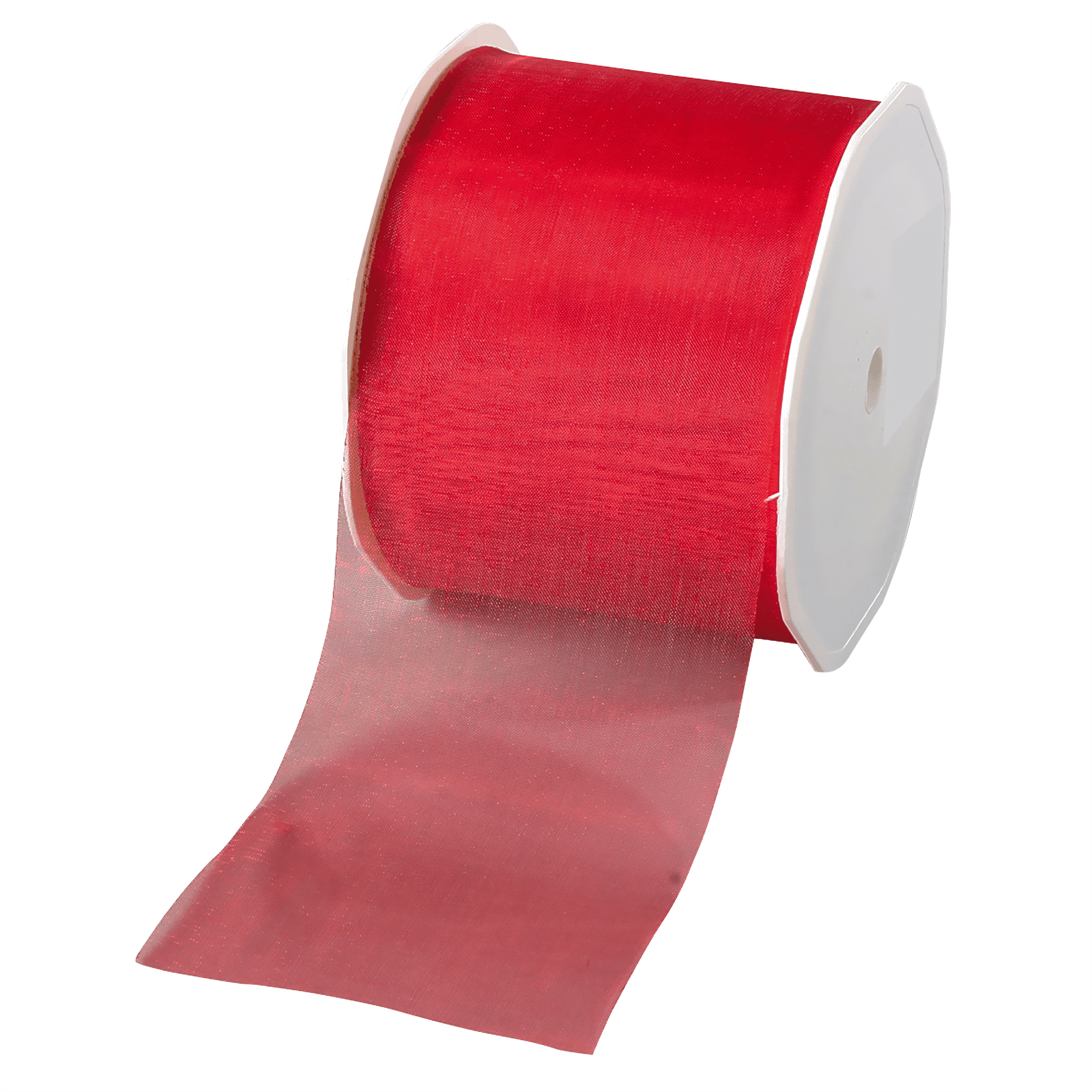 Chiffon ribbon 70 mm, 25 m, red - 0