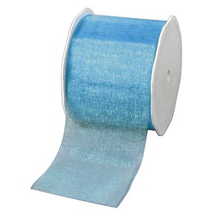 Ruban en crêpe de Chine, larg. 70 mm, bleu clair
