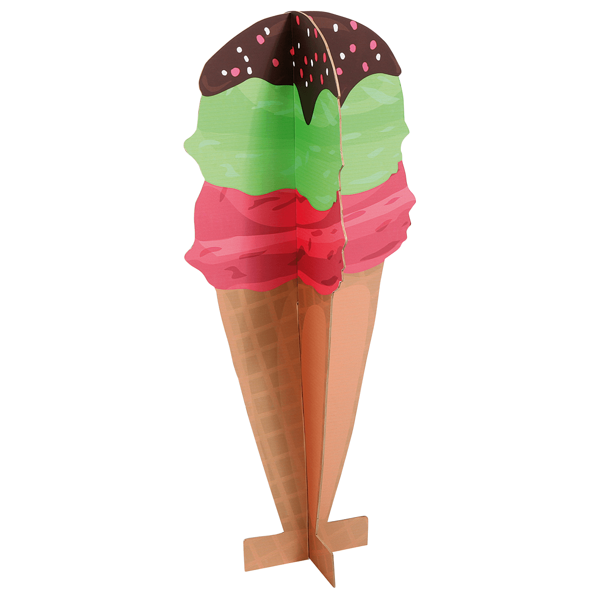 Présentoir déco cornet de glace, haut. 90 cm - 1