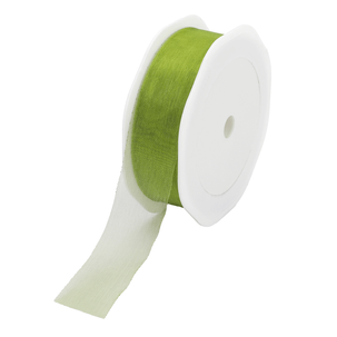 Chiffon ribbon, width 25 mm, fresh green