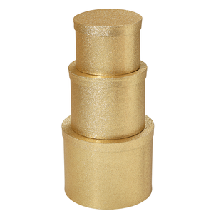 Gift box set round gold, 3 parts