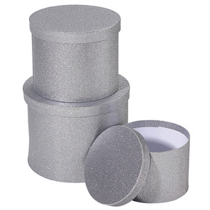 Geschenkkartonage silber, 3tlg.