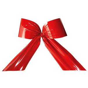 Ruban décoratif pour l'extérieur, rouge 100 cm