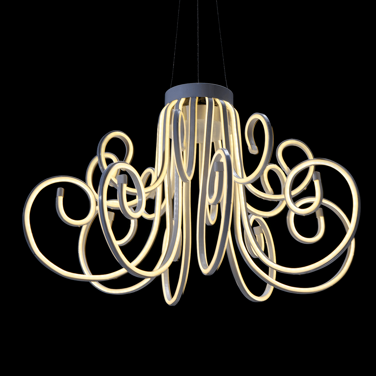 Leuchter aus Neon Lichtschlauch, 41 cm lang - 1
