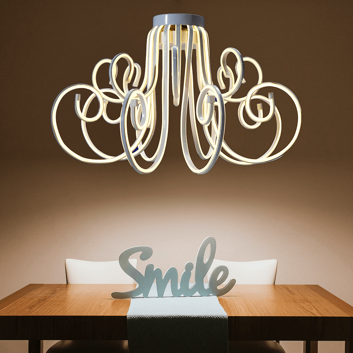 Leuchter aus Neon Lichtschlauch, 41 cm lang - 9