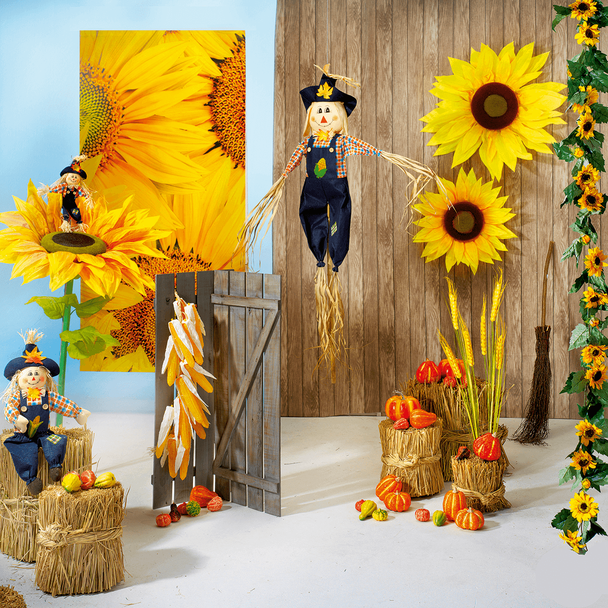 Decorative pumpkins, 11-14 cm, 4 pcs - 5