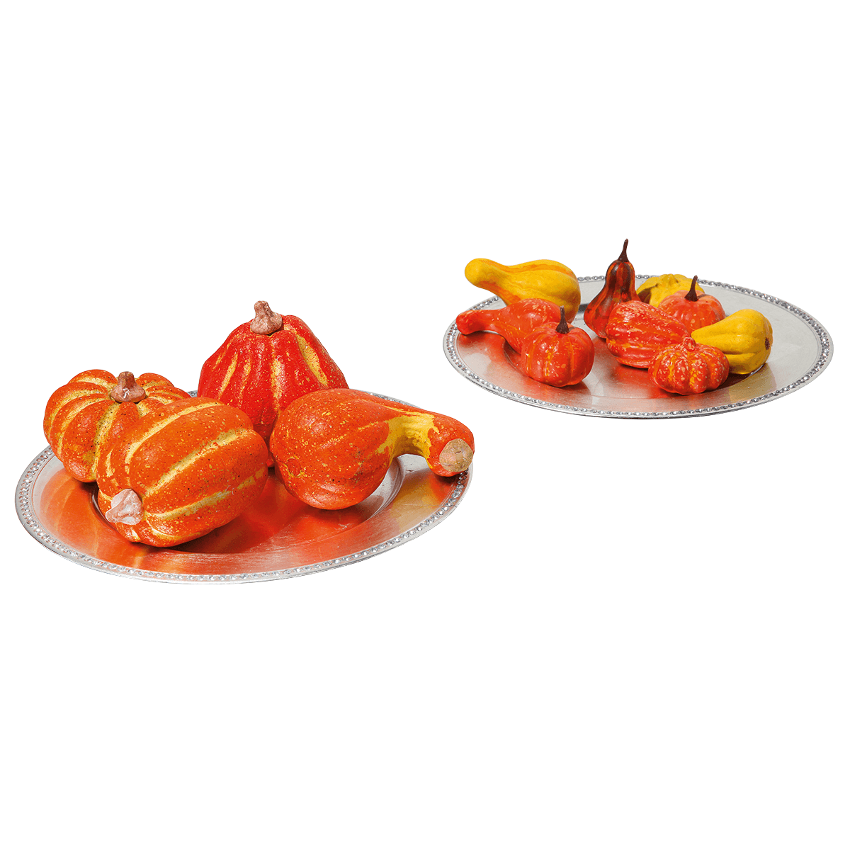 Decorative pumpkins, 11-14 cm, 4 pcs - 1