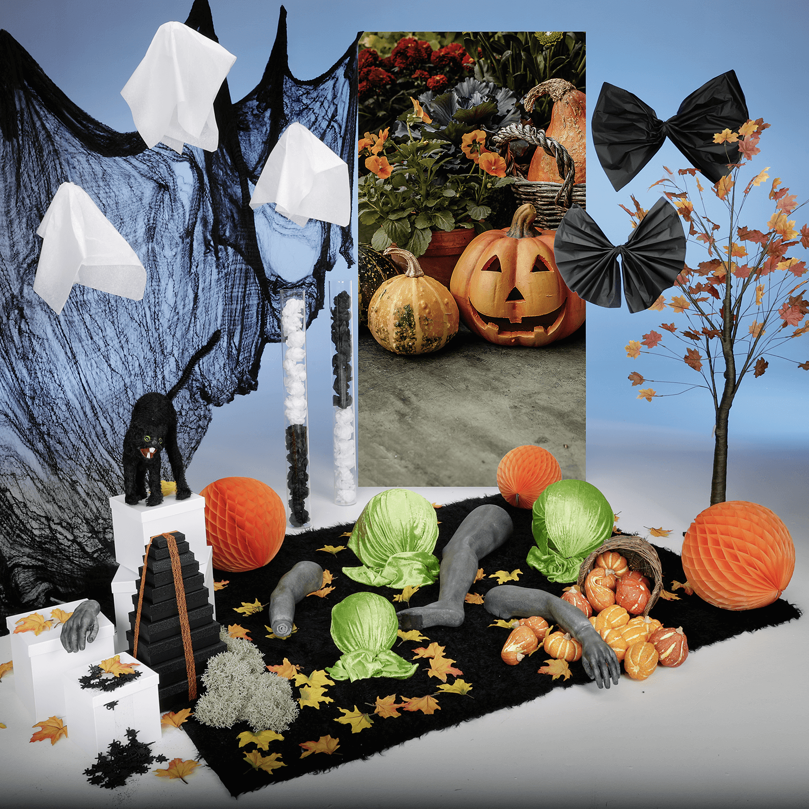 Citrouilles décoratives, 11-14 cm, 4 pces - 4