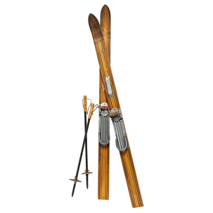 Skis déco en bois, long. 140 cm