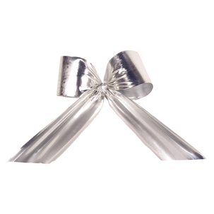 Lazo decorativo para exterior, 25 cm plata
