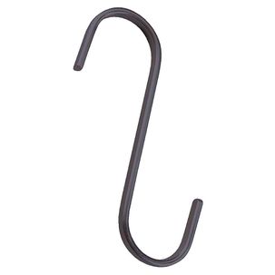 Crochet en S long. 12 cm, cintre mat anthracite