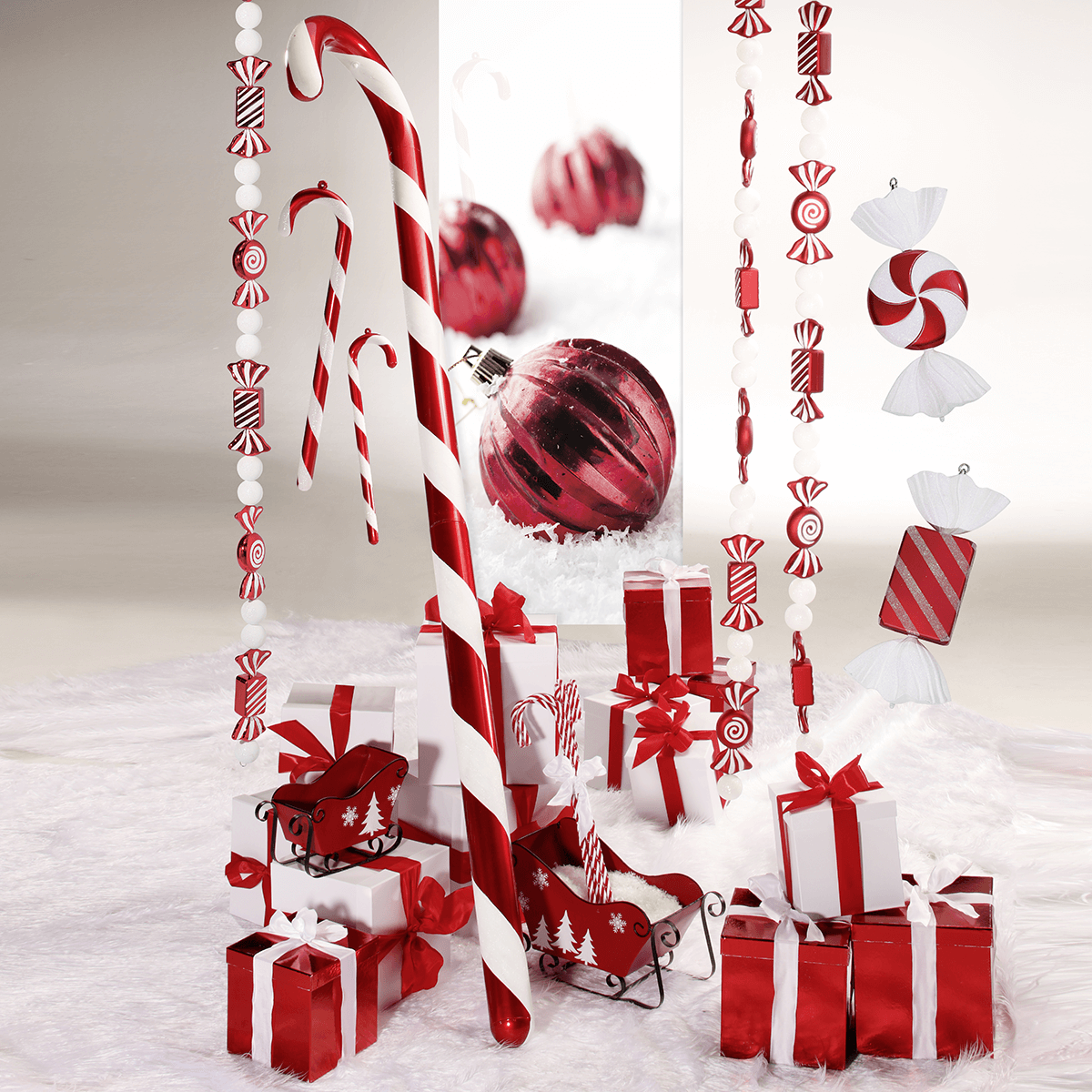 Jumbo Candy Cane, canne en sucre, 215 cm - 3