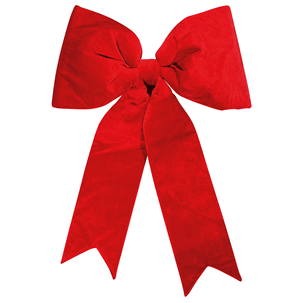 Christmas ribbon velvet red length 80 cm