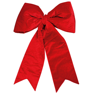 Lazo de Navidad de terciopelo rojo longitud 110 cm