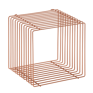 Grid cube 40 x 40 cm copper