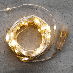 Centrally separable XL LED wire light chain for outdoors, 20 m