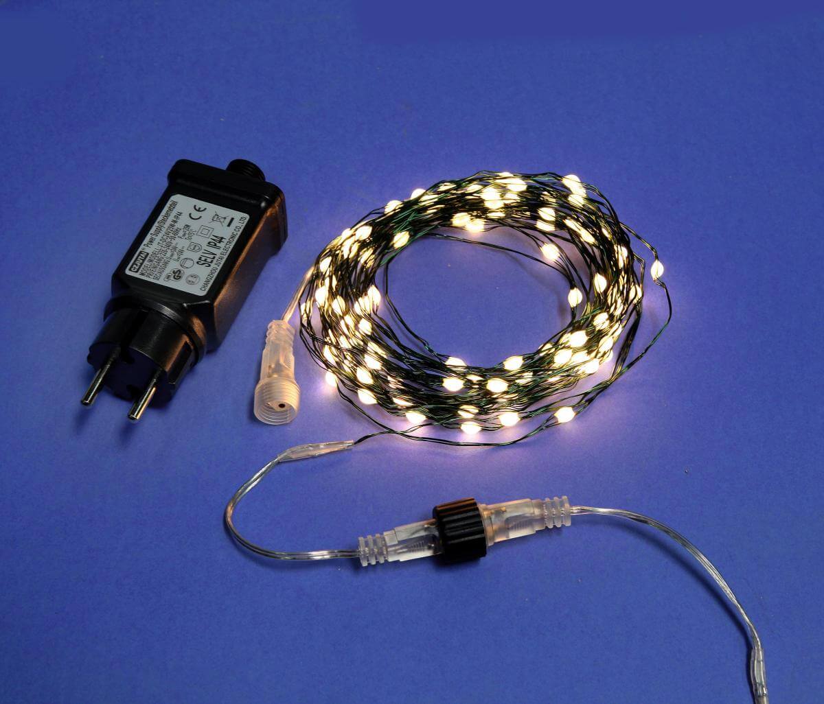 XL LED separable wire rope light for outdoor use, 200 LED, 20 m - 1