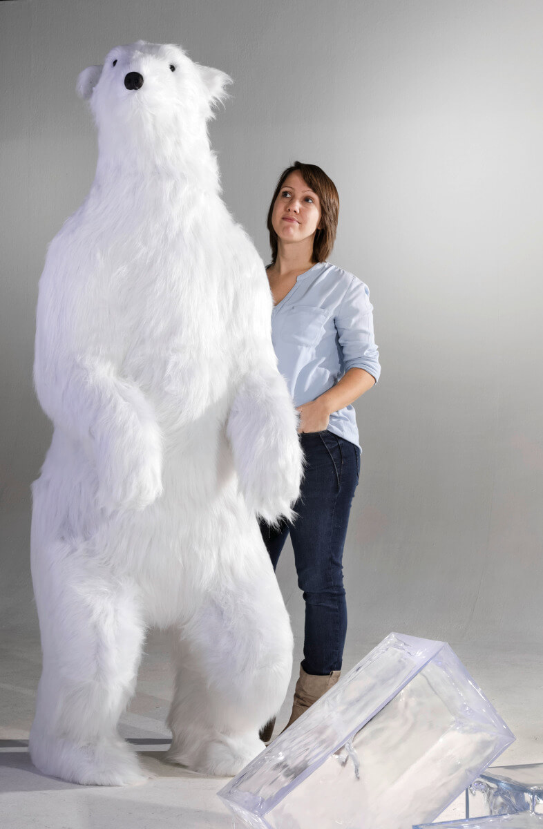 Figura animal de tamaño natural oso polar, altura: 190 cm - 3