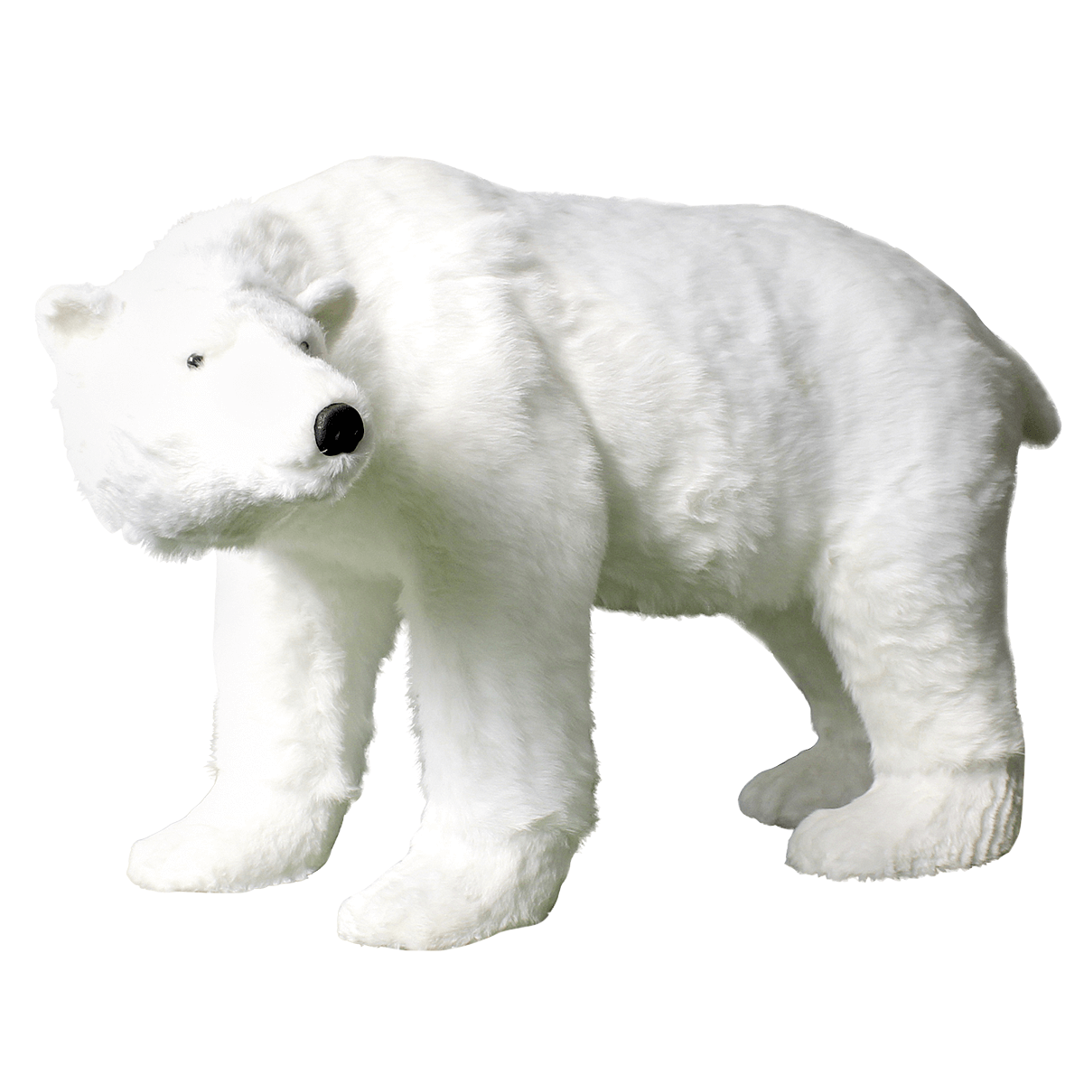 Figure animale grandeur nature d'un ours polaire, haut. 90cm - 0